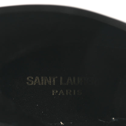 Saint Laurent Glazed Calfskin Opyum Ankle Boots 36 Black 9 of 11