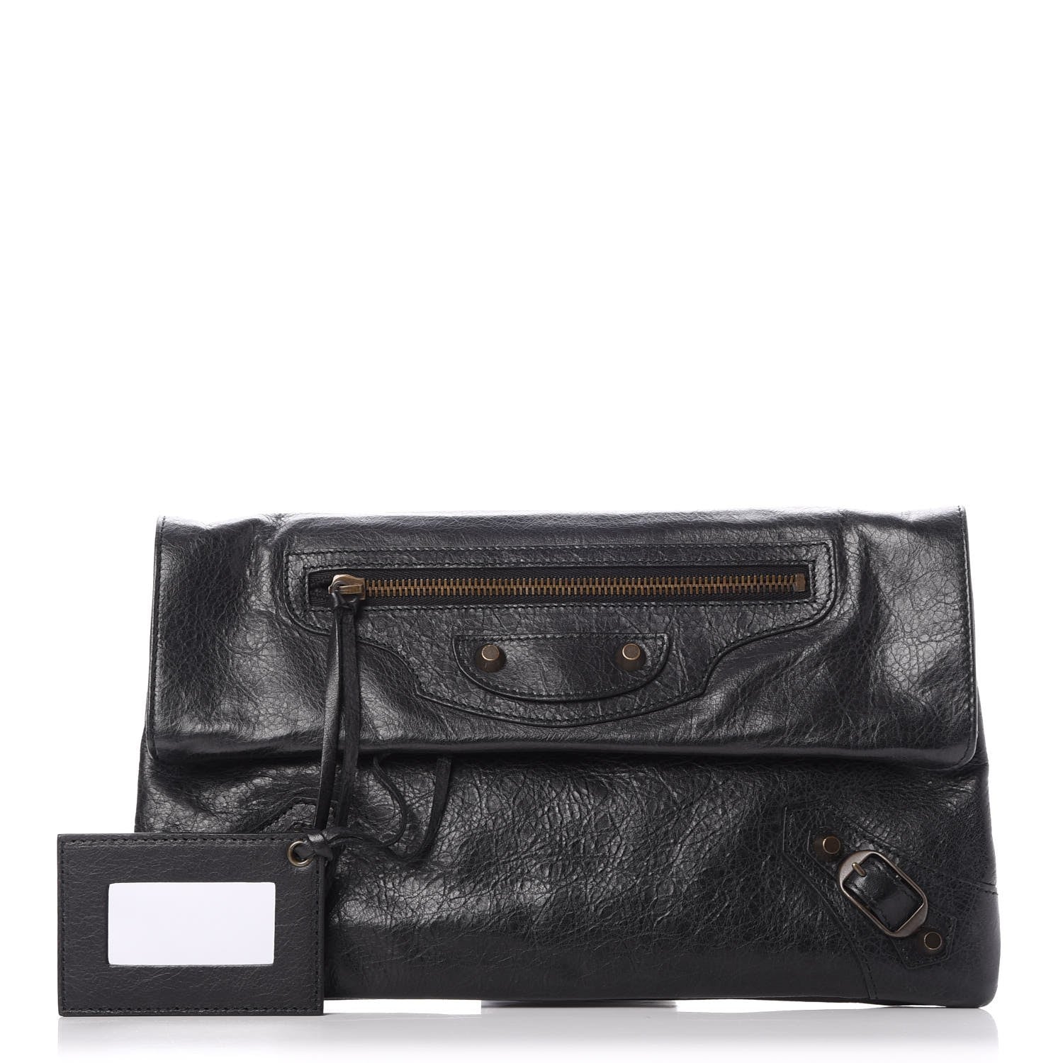Balenciaga Agneau Classic Hardware Envelope Clutch Black 1 of 7
