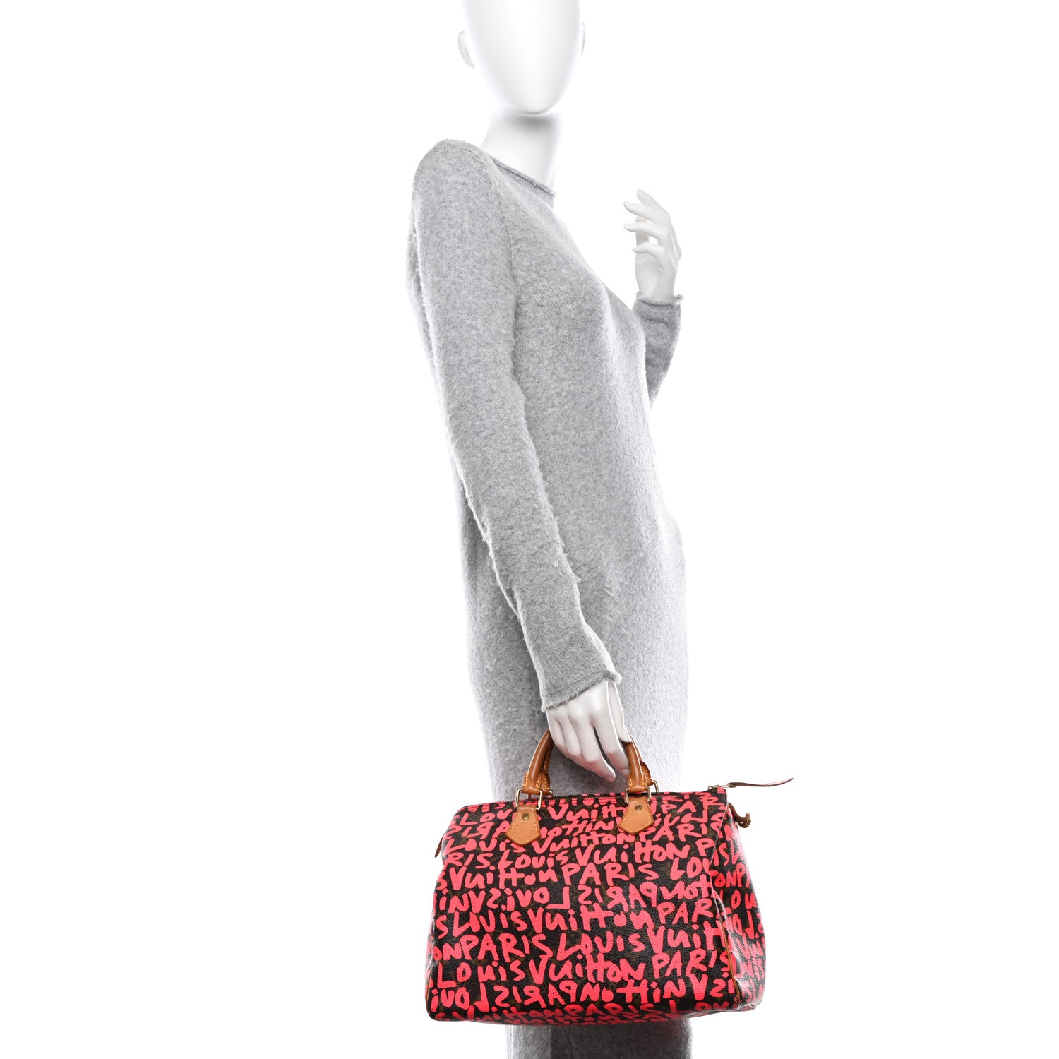 Louis Vuitton Monogram Graffiti Speedy 30 Fuchsia 2 of 13