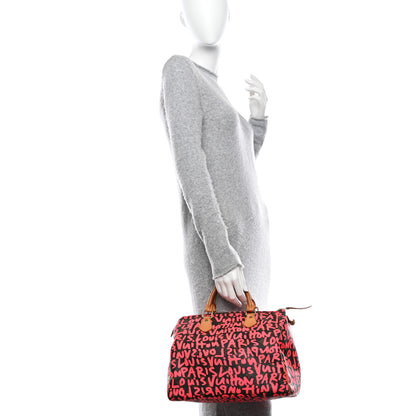 Louis Vuitton Monogram Graffiti Speedy 30 Fuchsia 2 of 13