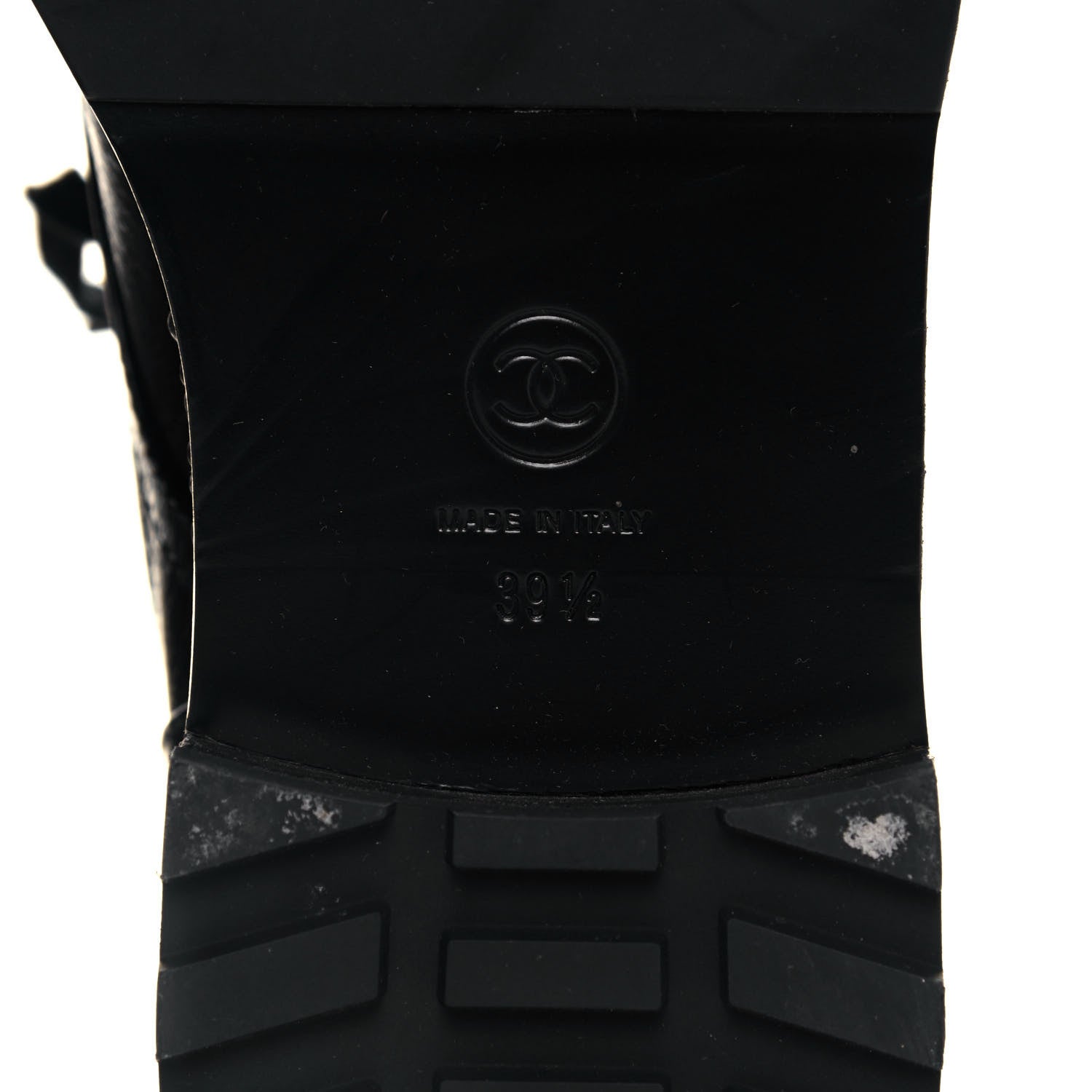 Chanel Crackled Calfskin Velvet Pearl Combat Ankle Boots 39.5 Black 6 of 8