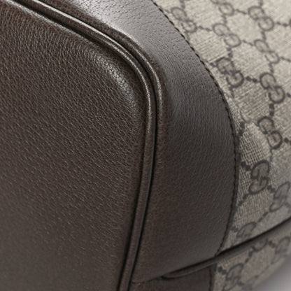 Gucci GG Supreme Monogram Textured Dollar Calfskin Web Large Ophidia Tote Beige Ebony New Acero 11 of 13
