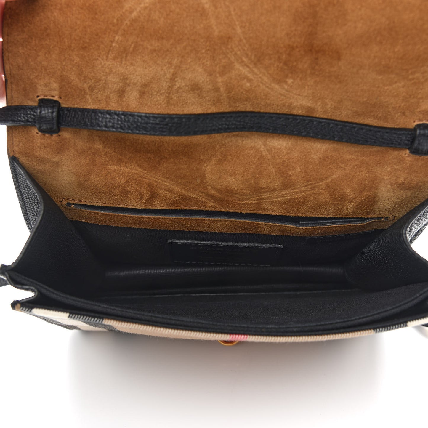 Derby Calfskin House Check Small Macken Crossbody Bag Black