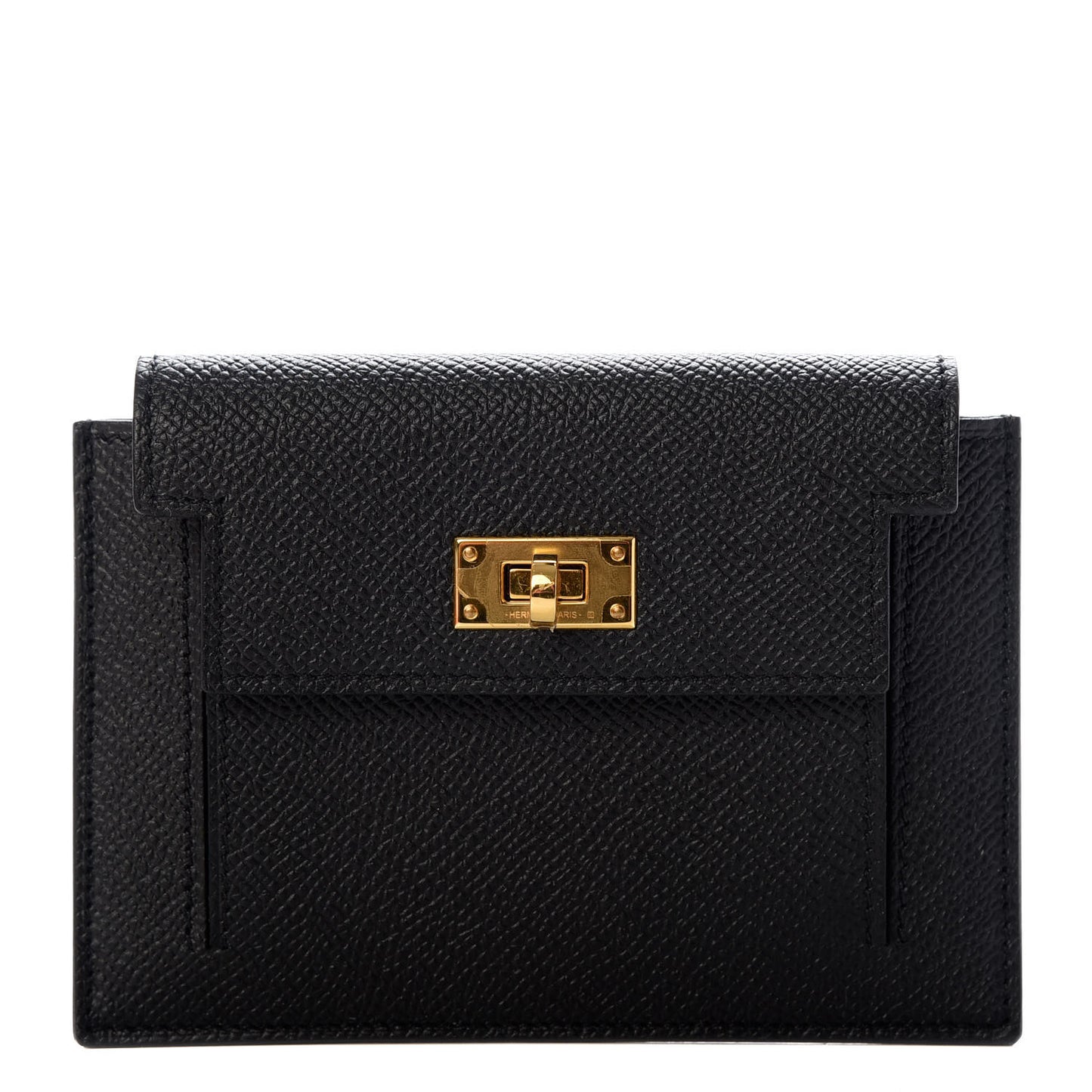 Epsom Kelly Pocket Compact Wallet Black