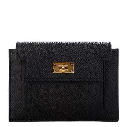 Hermes Epsom Kelly Pocket Compact Wallet Black 1 of 7