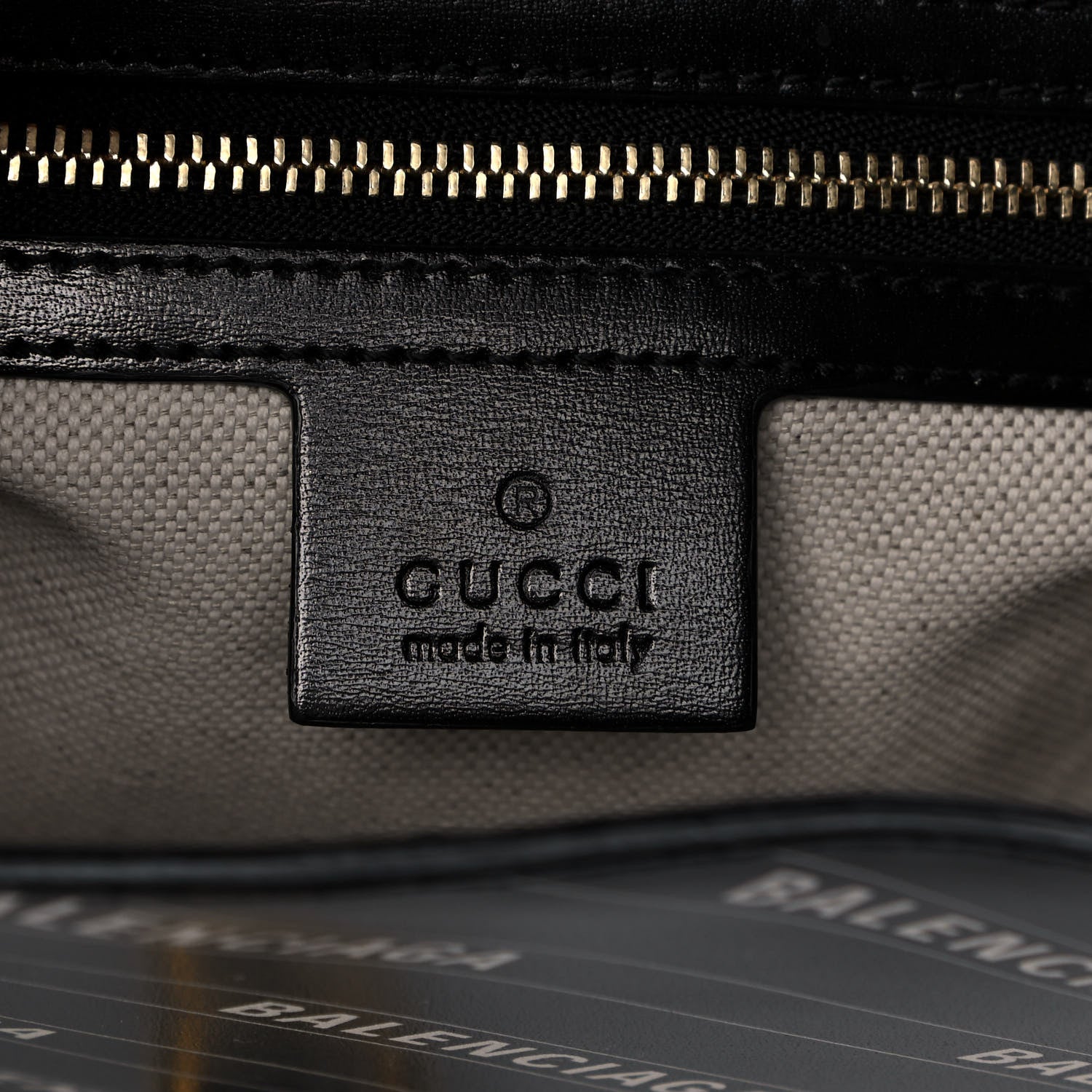 Gucci X BALENCIAGA Calfskin Logo Print Medium Jackie 1961 Hobo Black 6 of 12