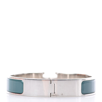 Hermes Enamel Narrow Clic Clac H Bracelet PM Vert Bleuete 2 of 3