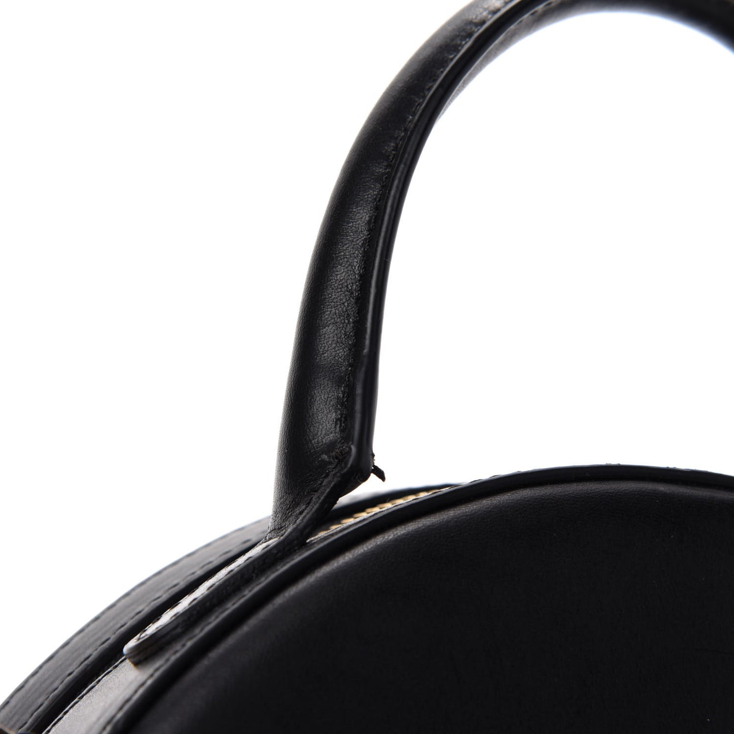 Calfskin Circle Crossbody Bag Black