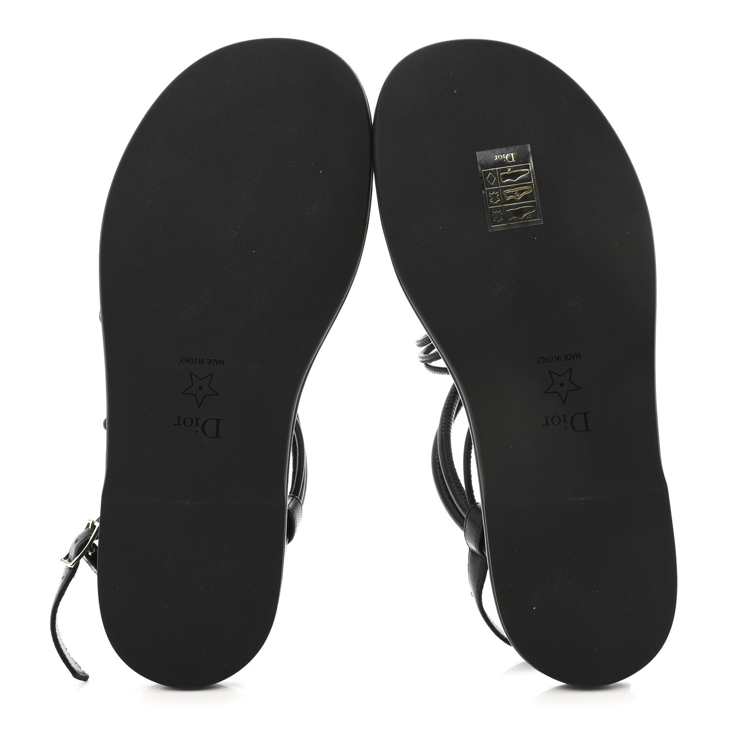Christian Dior Lambskin Dioriviera D-Sand Sandals 36 Black 6 of 10