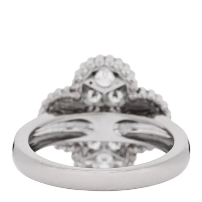 Van Cleef & Arpels 18K White Gold Diamond Vintage Alhambra Ring 48 4.5 4 of 6