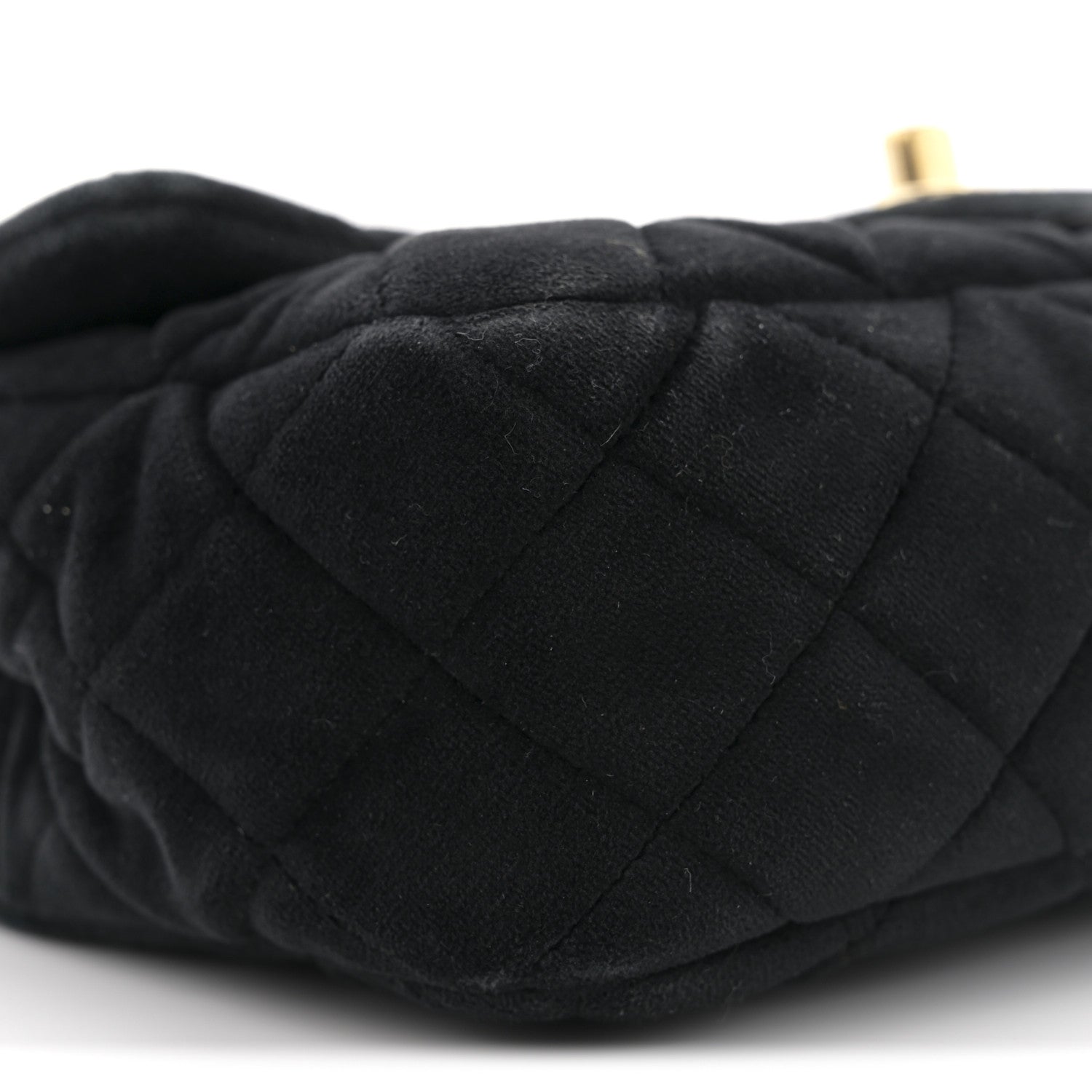 Chanel Velvet Quilted Mini Rectangular Pearl Crush Flap Black 9 of 13