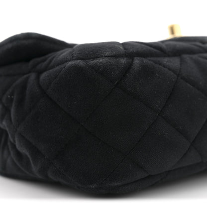 Chanel Velvet Quilted Mini Rectangular Pearl Crush Flap Black 9 of 13