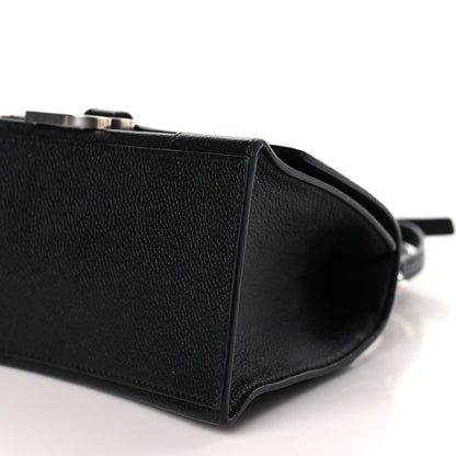 Balenciaga Grained Calfskin Small Hourglass Top Handle Bag Black 9 of 12