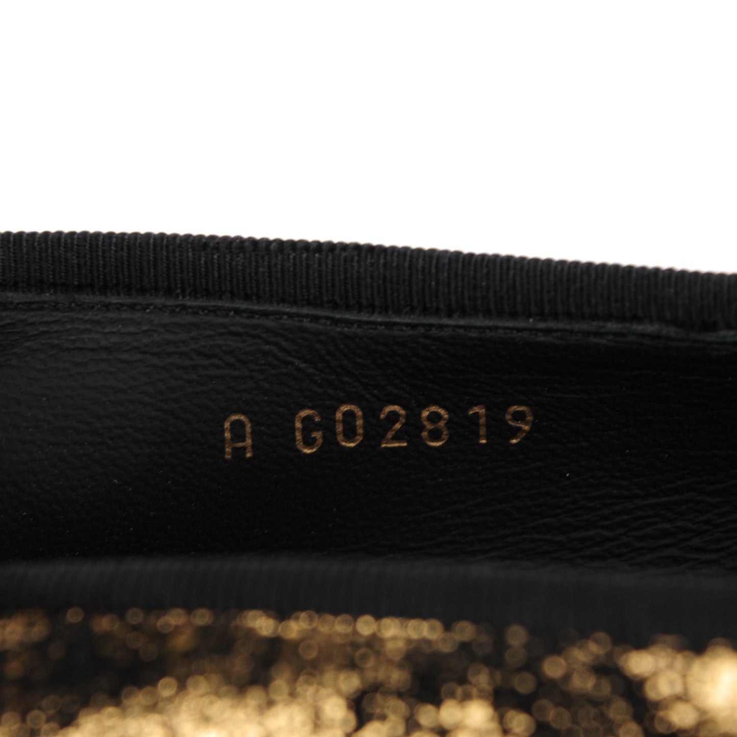 Metallic Suede CC Cap Toe Ballerina Flats 35 Gold Black
