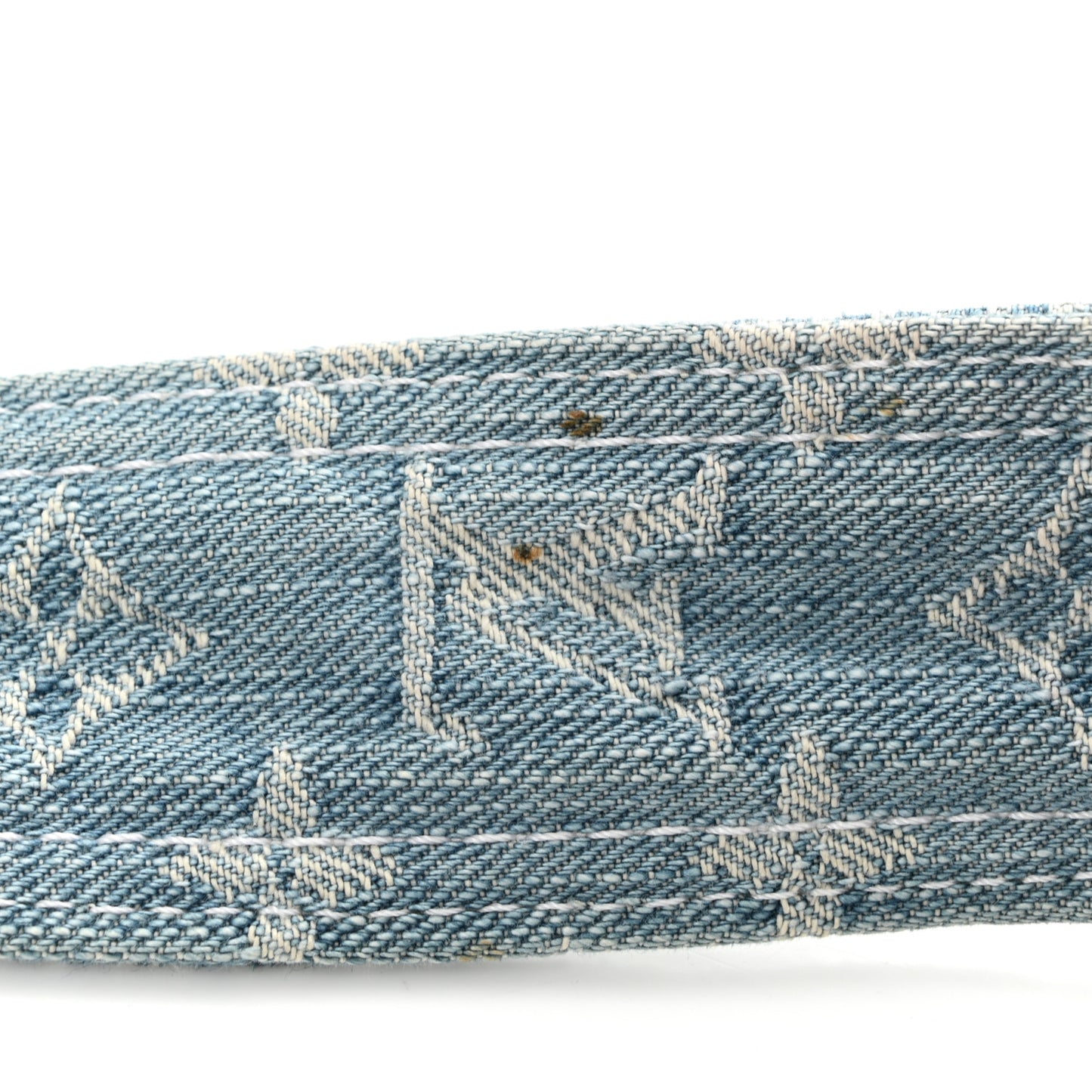 Denim Patchwork Posty Messenger Bag Blue