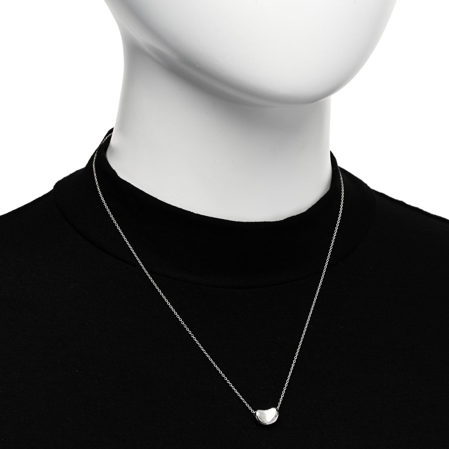 Sterling Silver 11mm Elsa Peretti Bean Pendant Necklace