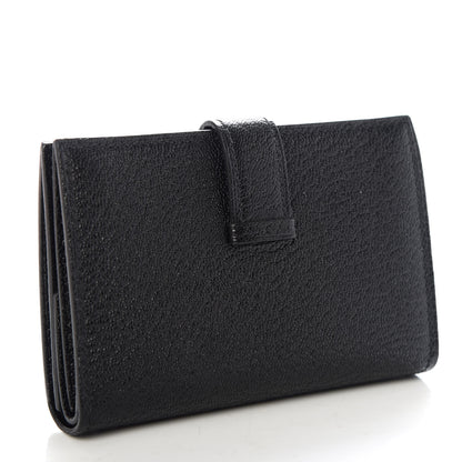 Hermes Chevre Mysore Mini Bearn Wallet Black 3 of 7