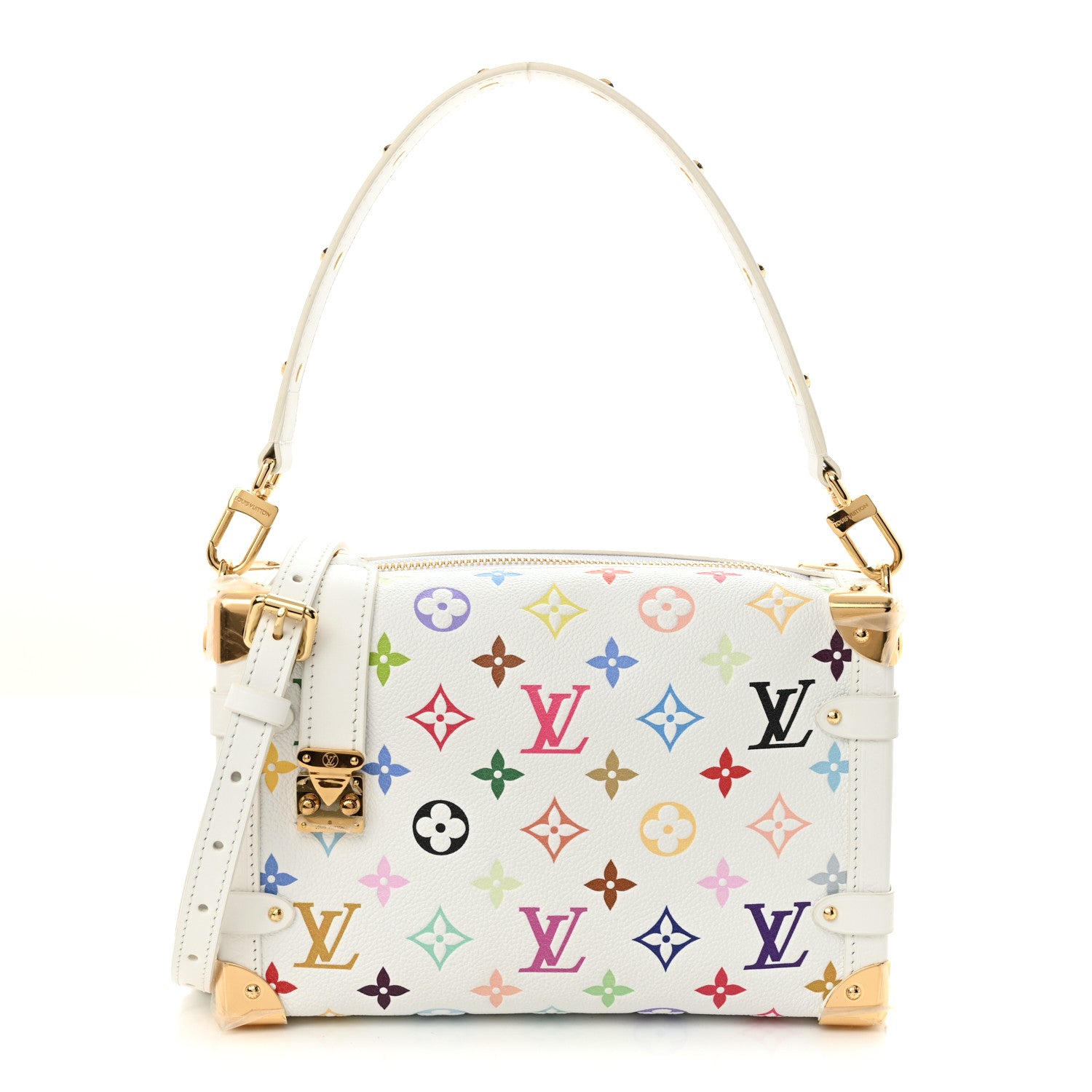 Louis Vuitton LV x TM Cowhide Monogram Multicolor Side Trunk MM White 1 of 9
