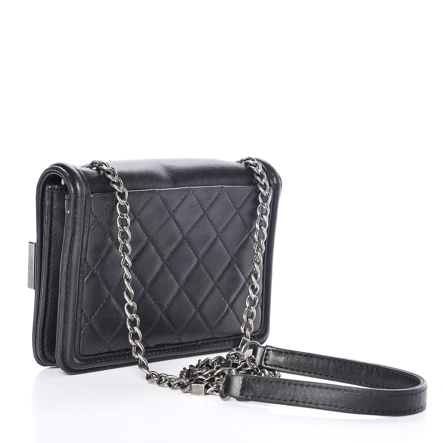 Chanel Plexiglass Lambskin Mini Boy Brick Flap Black 3 of 12