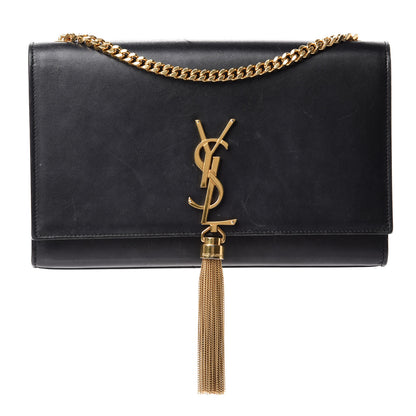 Saint Laurent Smooth Calfskin Medium Classic Monogram Kate Tassel Satchel Black 1 of 11