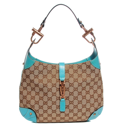Gucci Monogram Piston Lock Jackie O Hobo 1 of 7