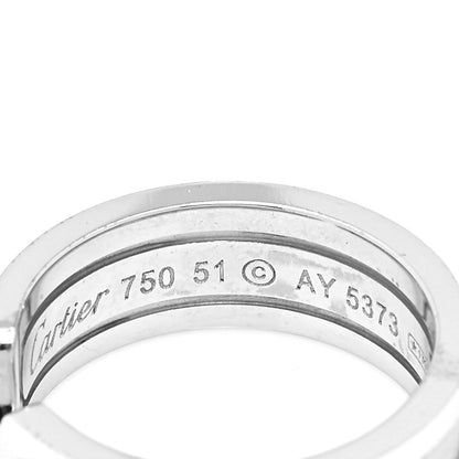 Cartier 18K White Gold 6.5mm C De Cartier Ring 51 5.75 4 of 4