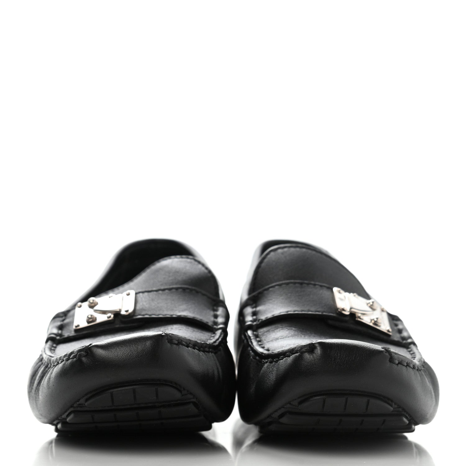 Louis Vuitton Calfskin Lombok Mocassin Loafers 36 Black 2 of 12