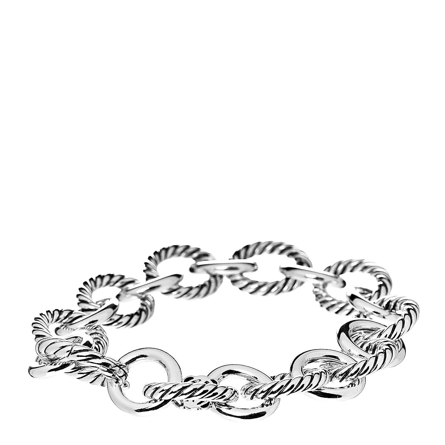 David Yurman Sterling Silver 12mm Large Oval Link Bracelet 3 of 4