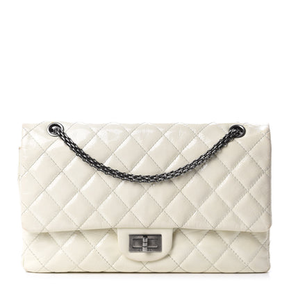 Chanel Distressed Patent Quilted 2.55 Reissue Flap 227 White 1 of 15