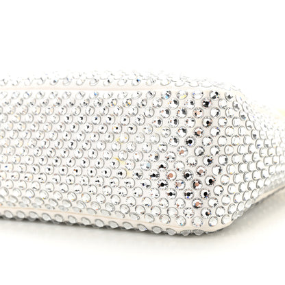 Prada Satin Crystal Mini Re-Edition 2000 Bag White 9 of 15