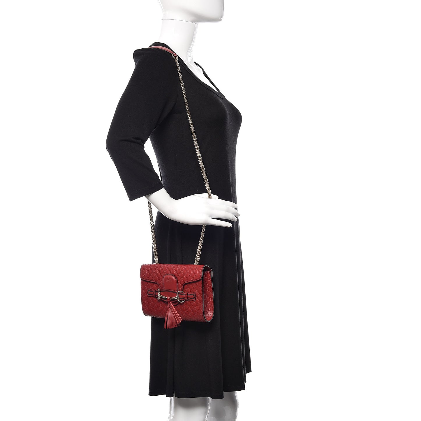 Soft Microguccissima Mini Emily Chain Shoulder Bag Rosso
