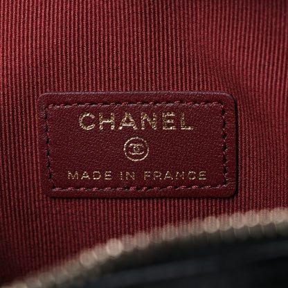 Chanel Lambskin Quilted CC In Love Heart Clutch With Chain Black 5 of 10