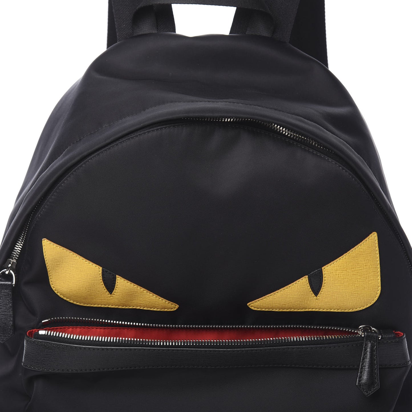 Nylon Vitello Elite Monster Eyes Rounded Backpack Black Yellow