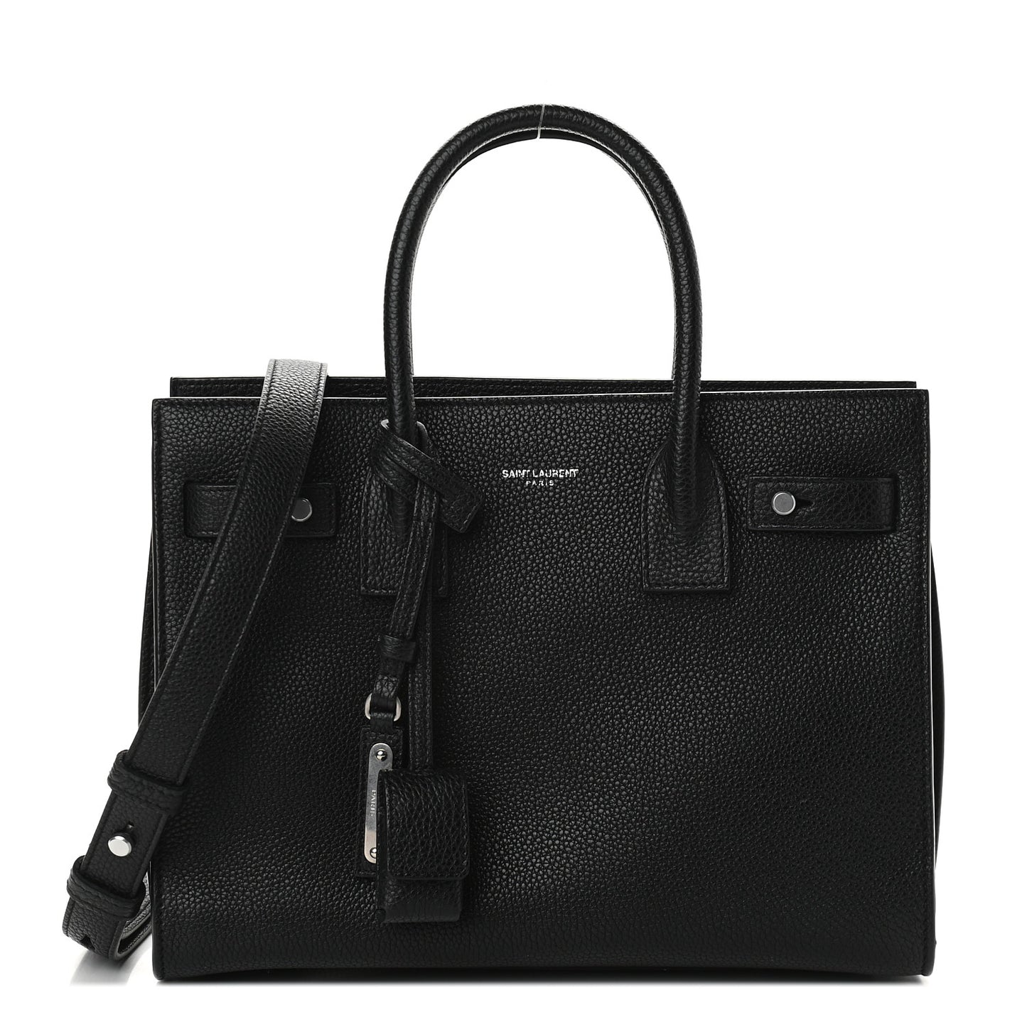 Grained Calfskin Baby Sac De Jour Souple Black