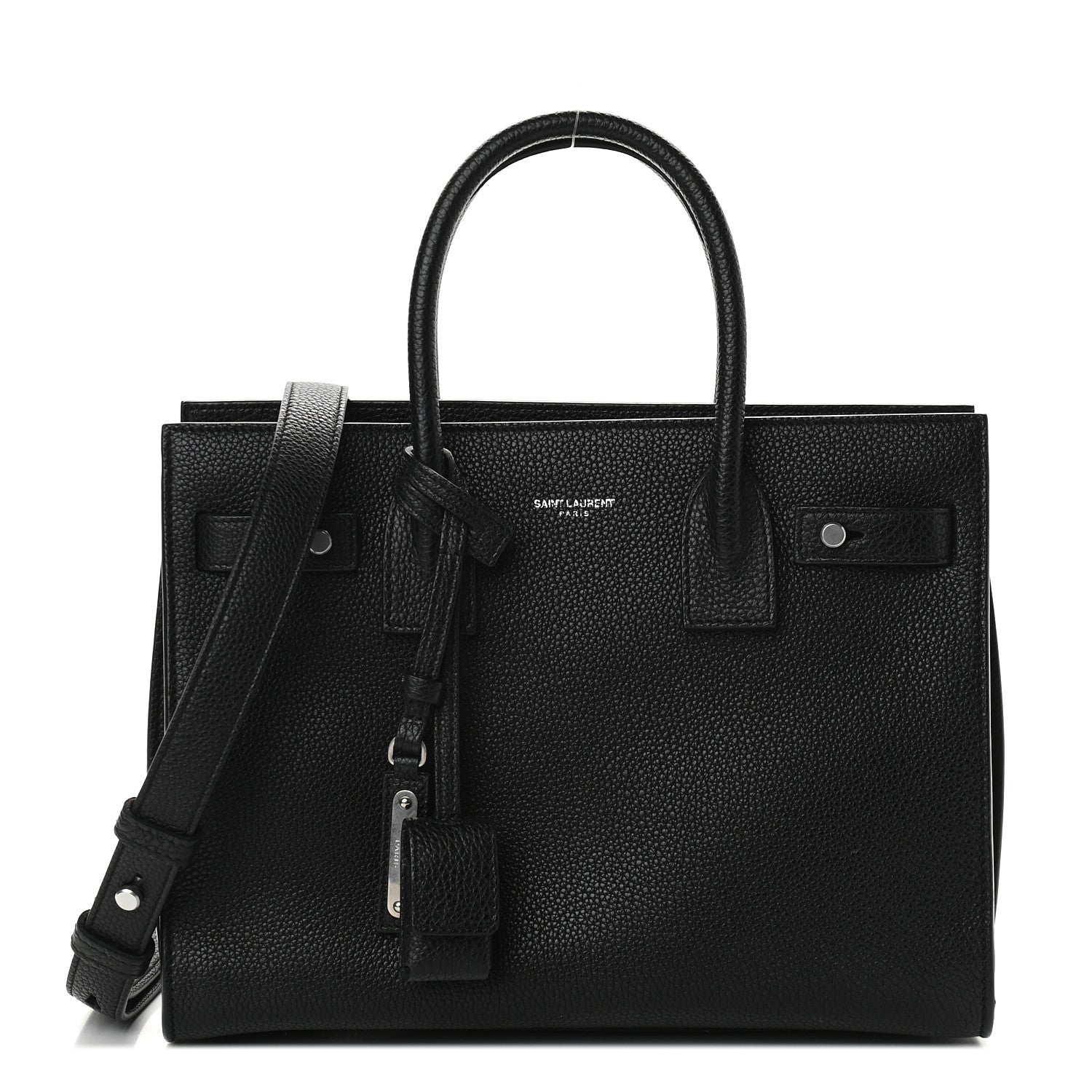 Saint Laurent Grained Calfskin Baby Sac De Jour Souple Black 1 of 8