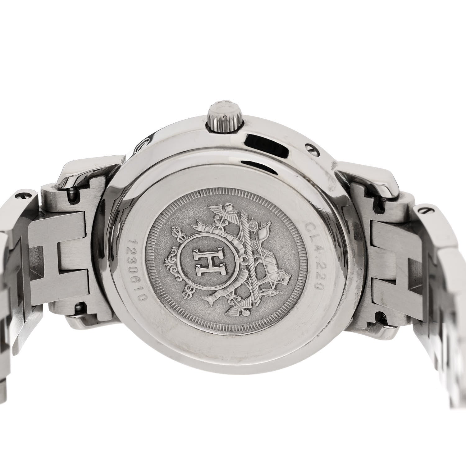 Hermes Stainless Steel 24mm Clipper Quartz Watch Gold 4 of 4