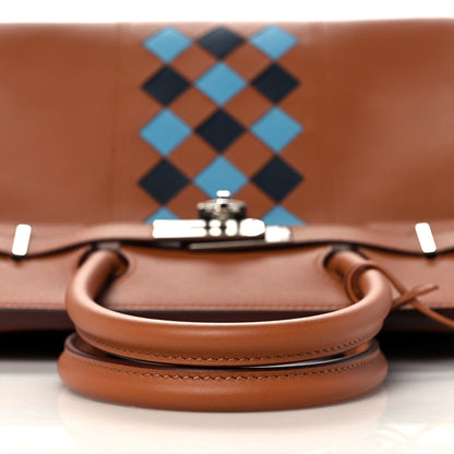 Hermes Swift Epsom Tressage Birkin 30 Gold Bleu de Nord Bleu Indigo 14 of 34