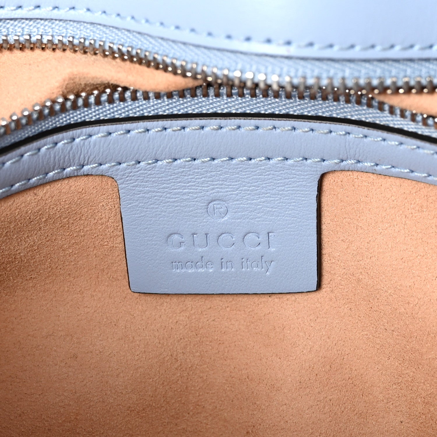 Gucci Calfskin Matelasse Small GG Marmont Shoulder Bag Porcelain Light Blue 6 of 10