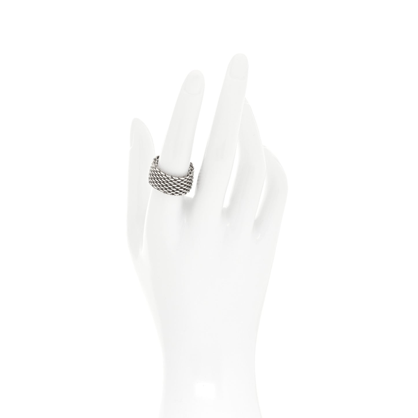 Sterling Silver Somerset Mesh Ring 54 7