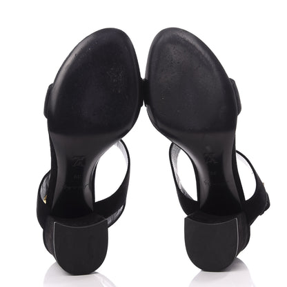 Louis Vuitton Suede Bahiana Sandals 39 Black 6 of 10