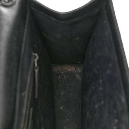 Saint Laurent Grain De Poudre Textured Mixed Matelasse Large Triquilt Monogram Monochrome Satchel Black 16 of 21