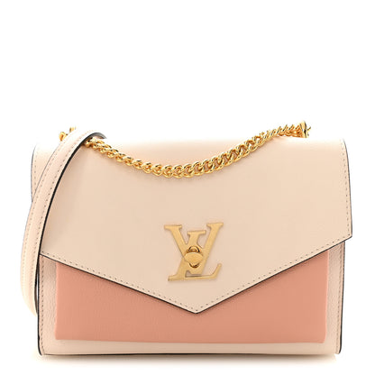 Louis Vuitton Soft Calfskin Mylockme Chain Bag BB Rose Trianon Quartz 1 of 9