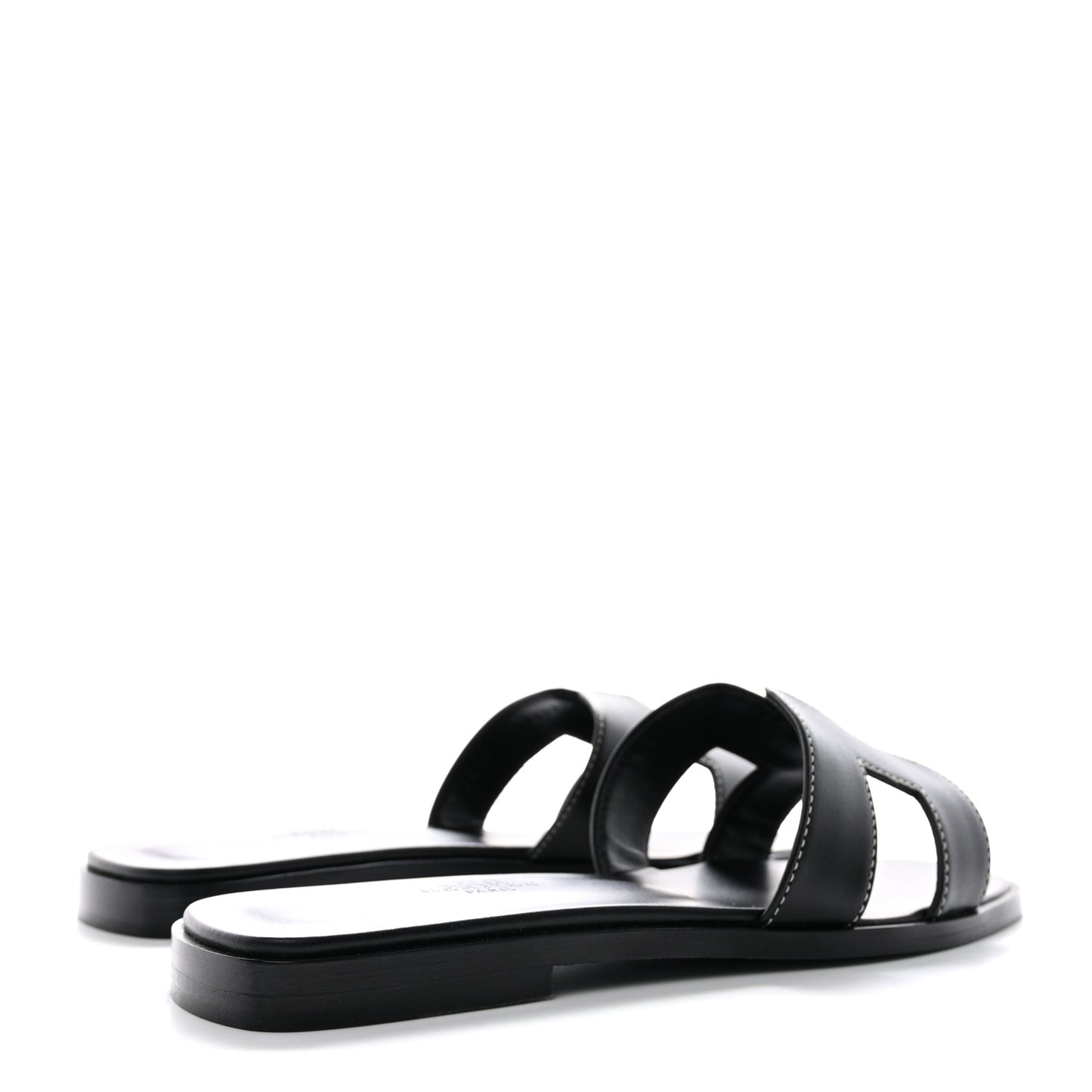 Box Calfskin Oran Sandals 37 Black