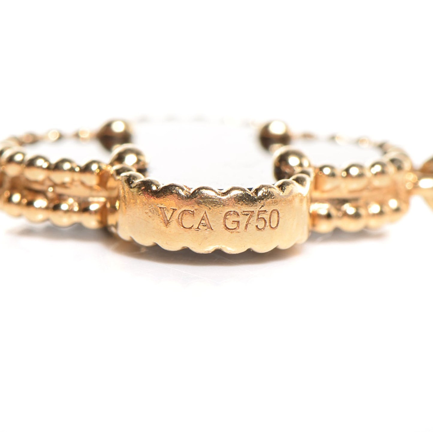 18K Yellow Gold Black Onyx 5 Motifs Vintage Alhambra Bracelet