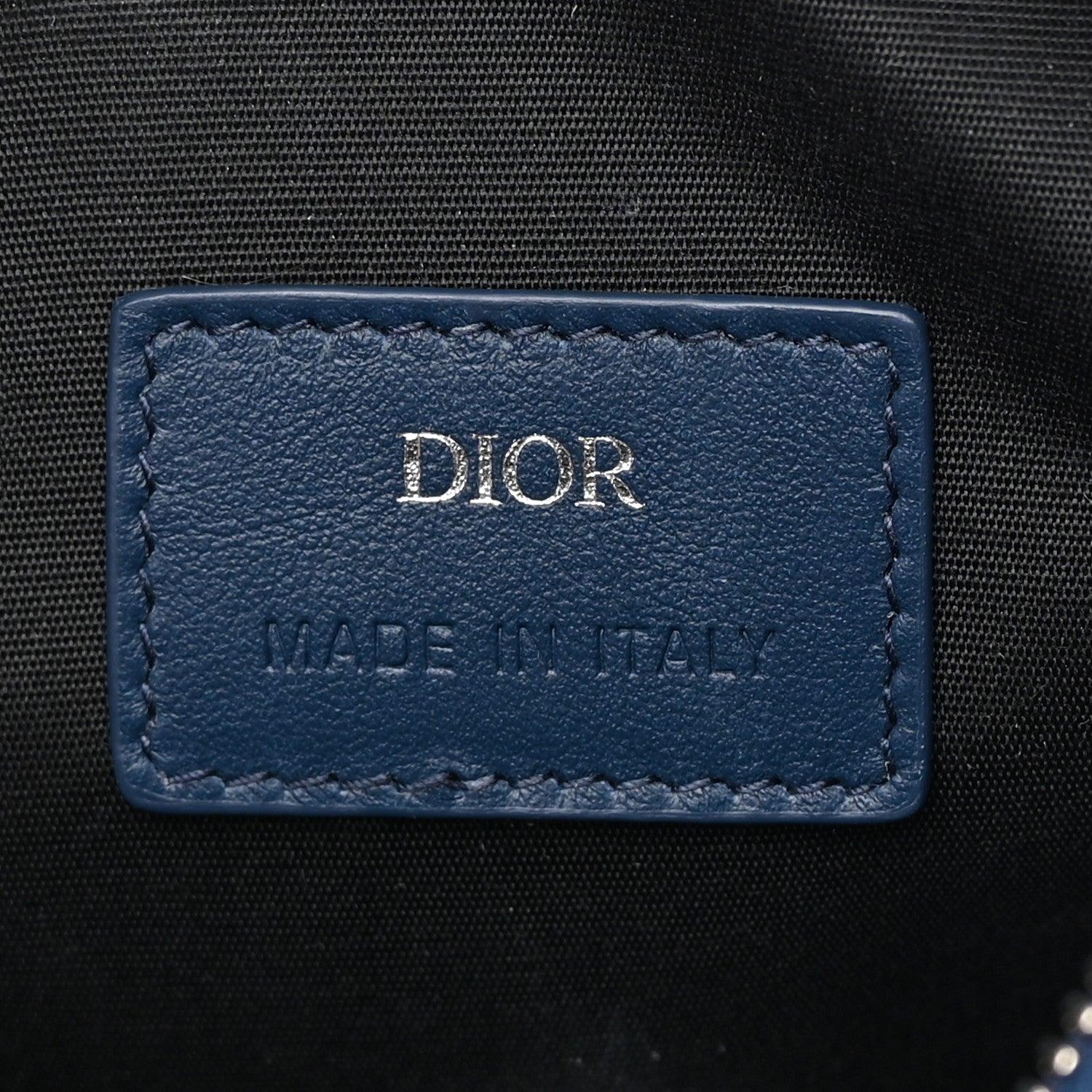 Christian Dior Calfskin Oblique Galaxy Perforated World Tour Messenger Pouch Blue White 6 of 11