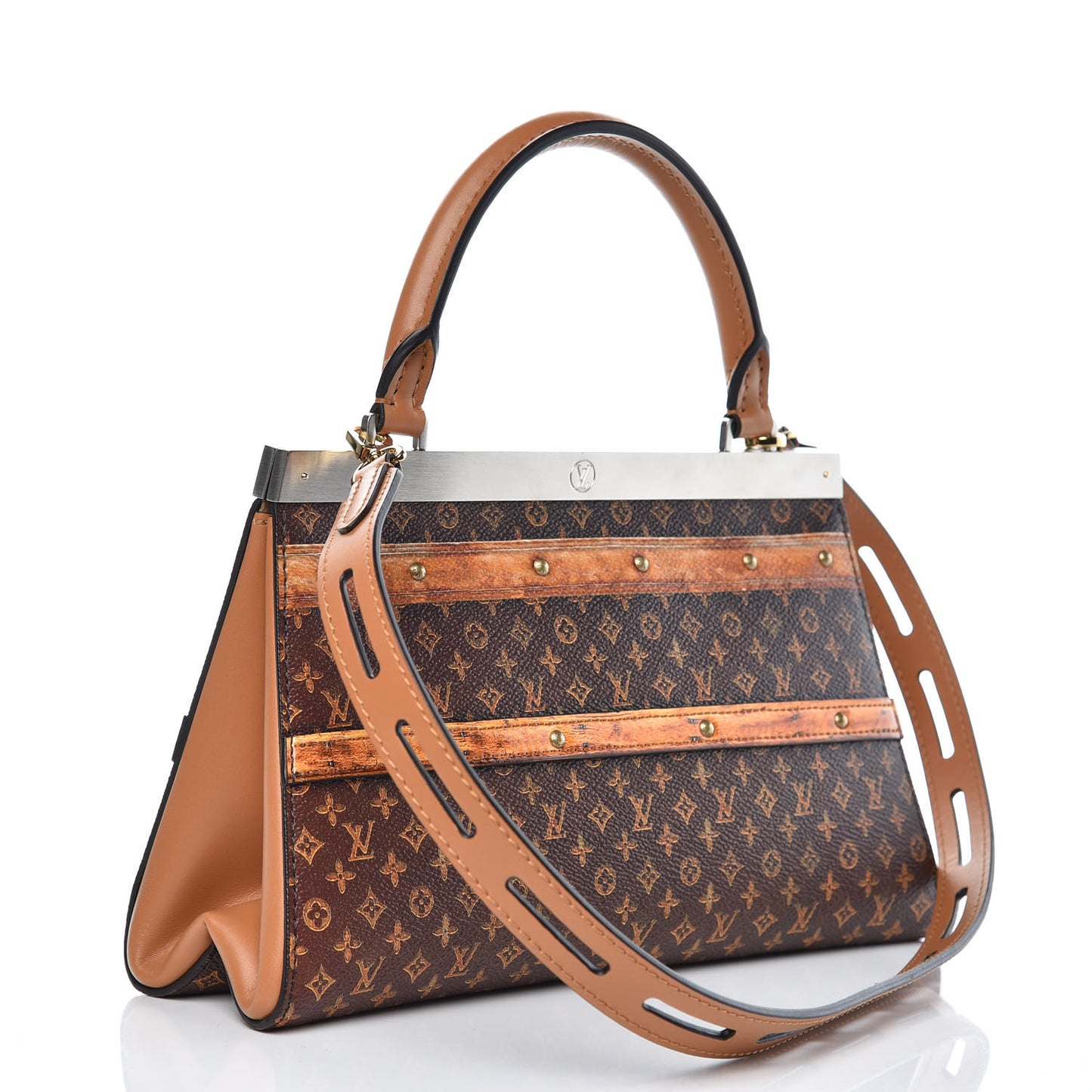Calfskin Transformed Monogram Time Trunk Crown Frame Bag
