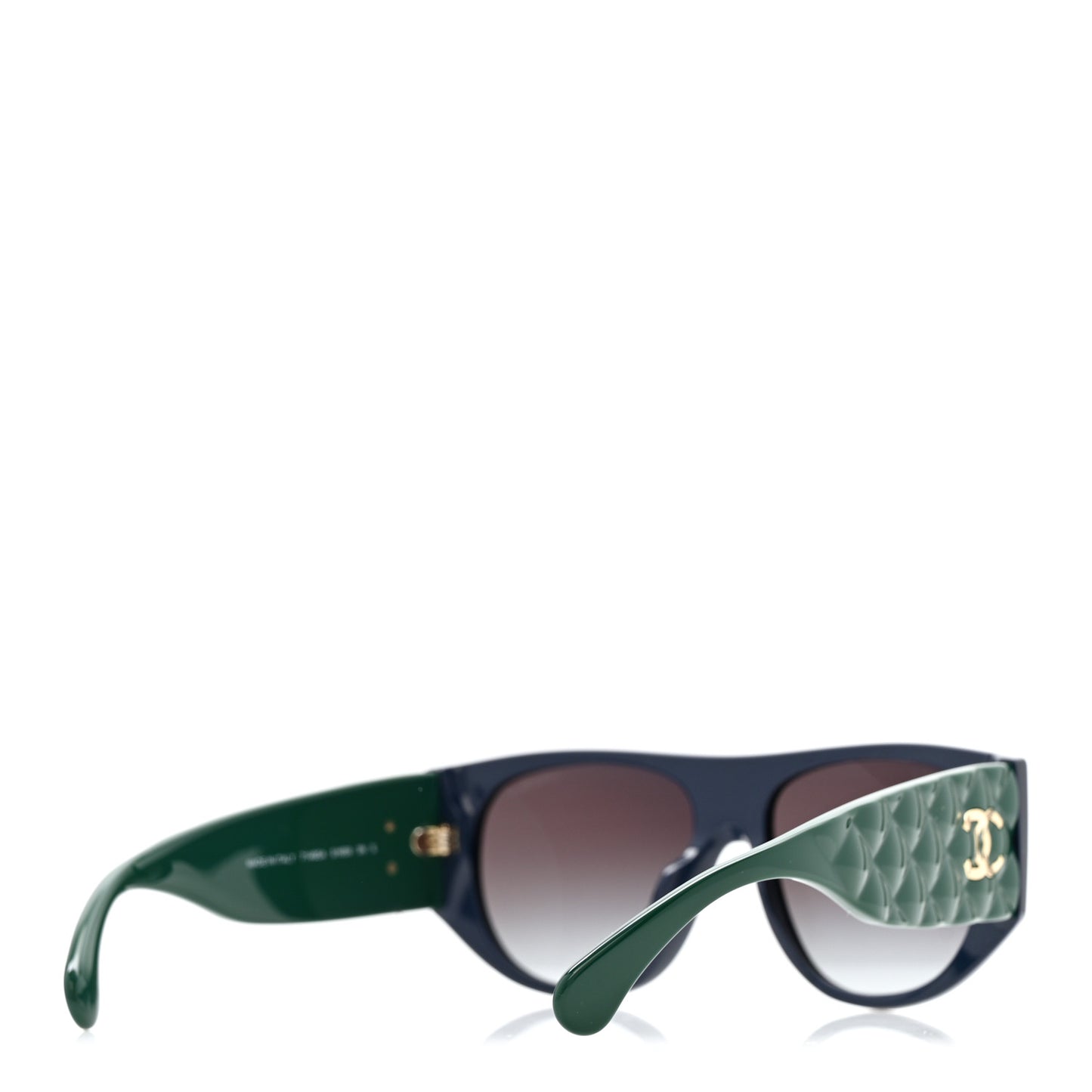 Acetate Quilted CC Pilot Sunglasses 71465A Blue Green