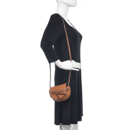 Loewe Grained Calfskin Mini Gate Crossbody Bag Caramel Pecan 3 of 10