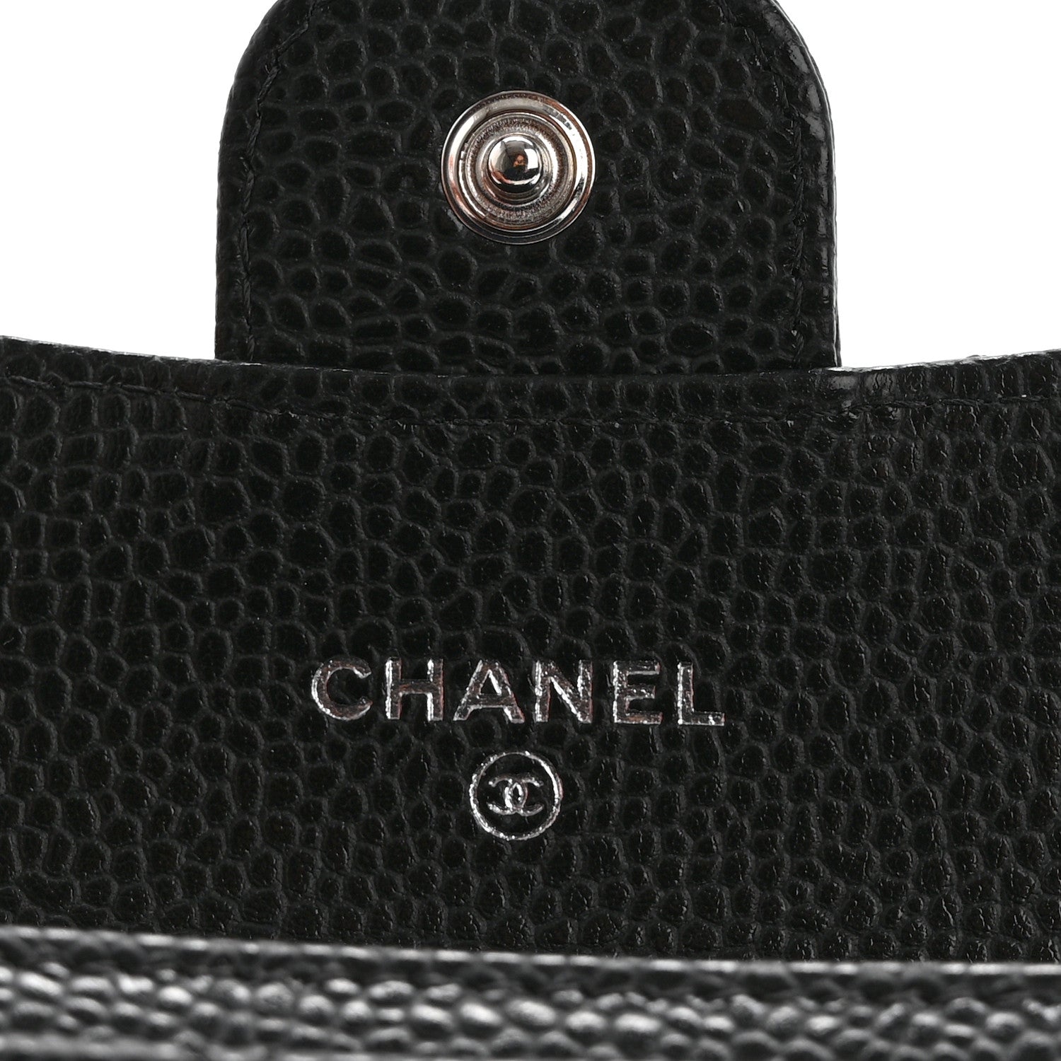 Chanel Caviar Quilted Flap Card Holder Wallet Black 6 of 9
