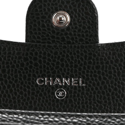 Chanel Caviar Quilted Flap Card Holder Wallet Black 6 of 9